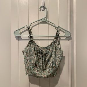 Beautiful SHEIN flowery crop top blouse